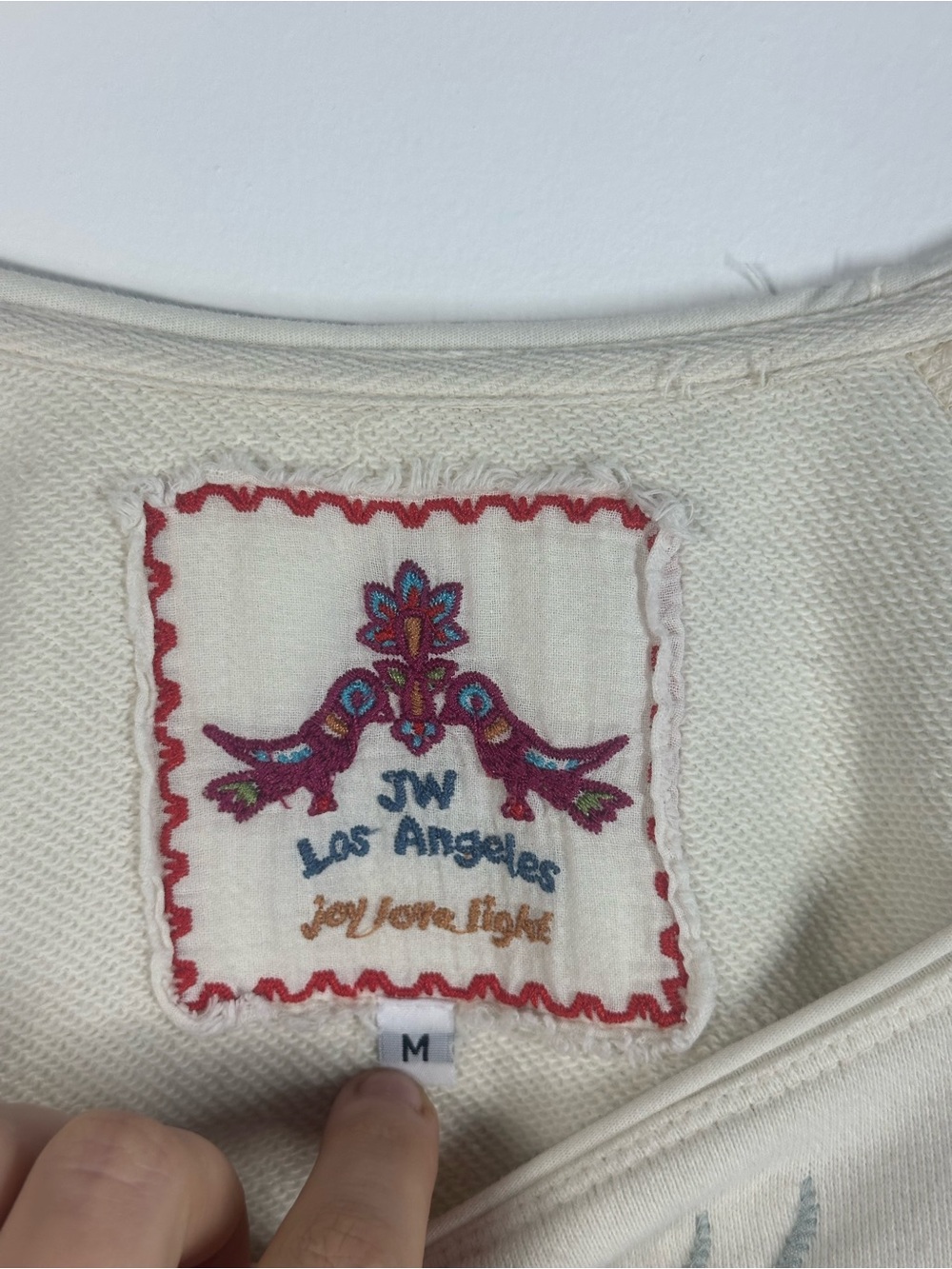 Johnny Was Los Angeles Brielle Embroidered Floral Bird Sweatshirt – Medium - Picture 3 of 7